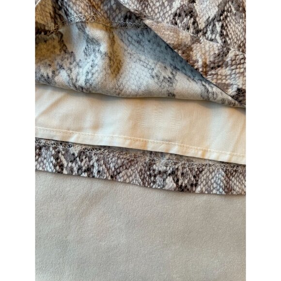 Olivaceous Fall Trend Snake Print Lined Mini Dress M Short Sleeve - Picture 8 of 8